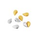 Zamak Bead Twin Heart 6x9mm Ø2mm (2pcs/Set)