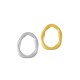 Anello Ovale Irregolare in Zamak 20X24 mm
