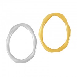 Anneau Ovale Irrégulier en Zamak 32 x 40 mm
