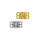 Connettore in Zama Quadrato con 4 Anelli 12X7 mm