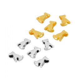 Zamak Bead Dog 7x9mm Ø1.5mm