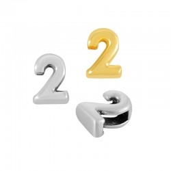 Curseur en Zamak « 2 » 6 x 8 mm Ø 2.2 x 5.2 mm