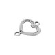 Zamak Connector Heart 16x13mm