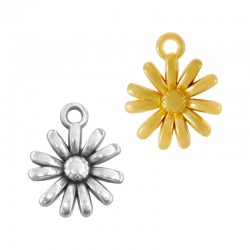 Breloque Fleur en Zamak 12 mm