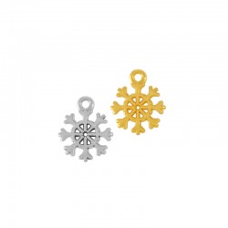 Breloque en Zamak en Forme de Flocon de Neige 10 mm