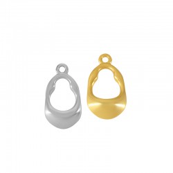 Breloque Géométrique Ovale en Zamak 12 x 17 mm