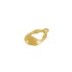 Breloque Géométrique Ovale en Zamak 12 x 17 mm