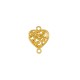 Zamak Connector Heart 14x12mm