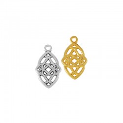 Breloque Ovale en Zamak 13 x 20 mm
