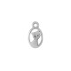 Colgante de Metal Zamak Ovalado con Gato 10x13mm