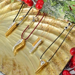 Pendentif en Zamak Losange Irrégulier 14 x 32 mm Ø 2.2 mm