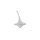 Zamak Pendant Spinning Top 18x27mm Ø1.8mm