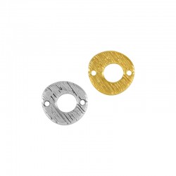 Connettore Rotondo con Linee in Zamak 16 mm