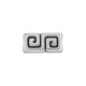 Curseur Carré en Zamak avec Symbole grec 12 x 7 mm Ø 2.2 mm