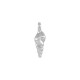Breloque en Zamak en Forme de Coquillage 4 x 10 mm