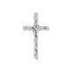 Pendentif en Zamak en Forme de Croix Martelée ~26 x 45 mm Ø2.8 mm