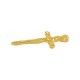 Pendentif en Zamak en Forme de Croix Martelée ~26 x 45 mm Ø2.8 mm