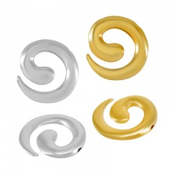 Pendentif en Zamak en Forme de Spirale ~35 mm Ø2.2 mm