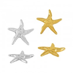 Zamak Pendant Starfish ~36mm Ø2.2mm