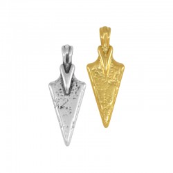 Pendentif en Zamak en Forme de Lance ~15 x 35 mm Ø3 mm
