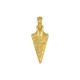 Pendentif en Zamak en Forme de Lance ~15 x 35 mm Ø3 mm