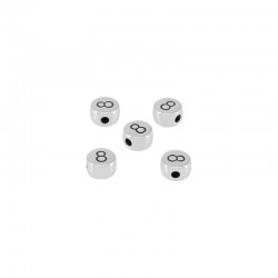 Cursore Rotondo in Zama con Numero 8 7 Mm/4.4 mm Ø2 mm