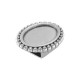 Μεταλλική Ζάμακ Βάση Οβάλ Περαστή 18x15mm Ø10.2x2.2mm