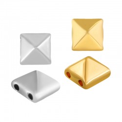Zamak Bead Twin Square Stud 8mm/5mm Ø1.2mm