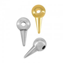 Charm rond et cône en Zamak 7 x 15 mm Ø 2.2 mm