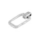 Pendentif Zamak Cadre Parallélogramme 14 x 28 mm Ø 2.2 mm