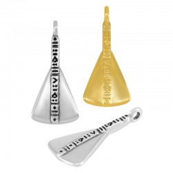 Pendentif en Zamak Triangle avec Barre 14 x 25 mm Ø 2.2 mm
