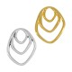 Zamak Pendant Oval with Irregular Circles 23x30mm
