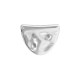 Ciondolo Semicircolare in Zama ~25X21 Mm/4.8 mm Ø2.5 mm