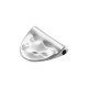 Ciondolo Semicircolare in Zama ~25X21 Mm/4.8 mm Ø2.5 mm