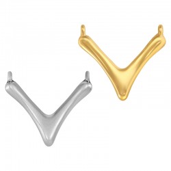 Pendentif en Zamak Lettre V ~33 x 25 mm/4 mm