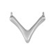 Pendentif en Zamak Lettre V ~33 x 25 mm/4 mm
