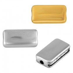 Zamak Bead Rectangular 11x6mm/3.5mm Ø1.2mm