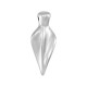 Pendentif en Zamak en Forme de Losange ~13 x 34 mm/4 mm Ø2 mm
