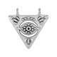 Zamak Pendant Triangle with Evil Eye 24x20mm/2.5mm