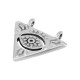 Zamak Pendant Triangle with Evil Eye 24x20mm/2.5mm