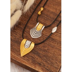 Pendentif Géométrique en Zamak 23 x 30 mm Ø 3.2 mm
