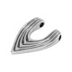 Ciondolo Geometrico a V in Zama 23X32 mm Ø3.2 mm