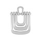 Zamak Pendant Parallelogram with Bars 26x35mm