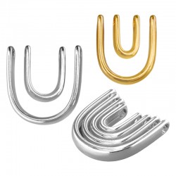Pendentif en Zamak Hémicycle avec Barres 28 x 27 mm Ø 3.2 mm (4 Pièces/Set)