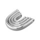 Ciondolo in Zama Semicircolare con Barre 28X27 mm Ø3.2 mm (4 Pezzi/Set)