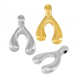 Breloque Porte-Bonheur en Zamak en Forme de Fourchette 19 x 28 mm Ø 2.3 mm