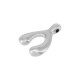 Colgante de Zamak en Forma de Hueso de la Suerte 19 x 28 mm Ø 2,3 mm