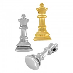 Pendentif en Zamak Reine et pion D'Échecs 15 x 32 mm Ø 2.2 mm