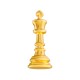 Pendentif en Zamak « Roi et pion D'Échecs » 15 x 37 mm Ø 2.2 mm