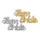 Μεταλλικό Ζάμακ Χυτό Μοτίφ "Team Bride" 26x15mm